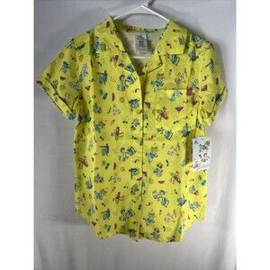 Disney Toy Story Summer Splash Short Sleeve Button Down New w Tag NWT Small